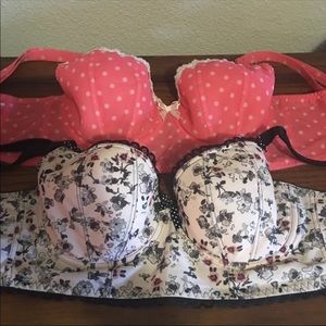 Lot of 2 Freya Longline Bras 32E